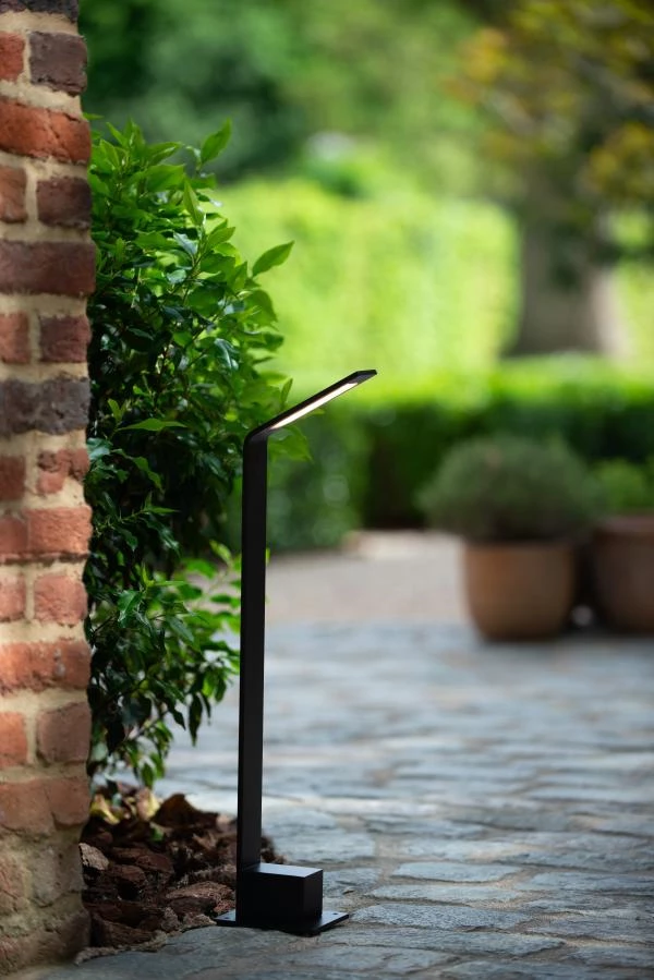 Lucide LAWFORD - Bollard light - LED - 1x6W 3000K - IP54 - Black - atmosphere 1